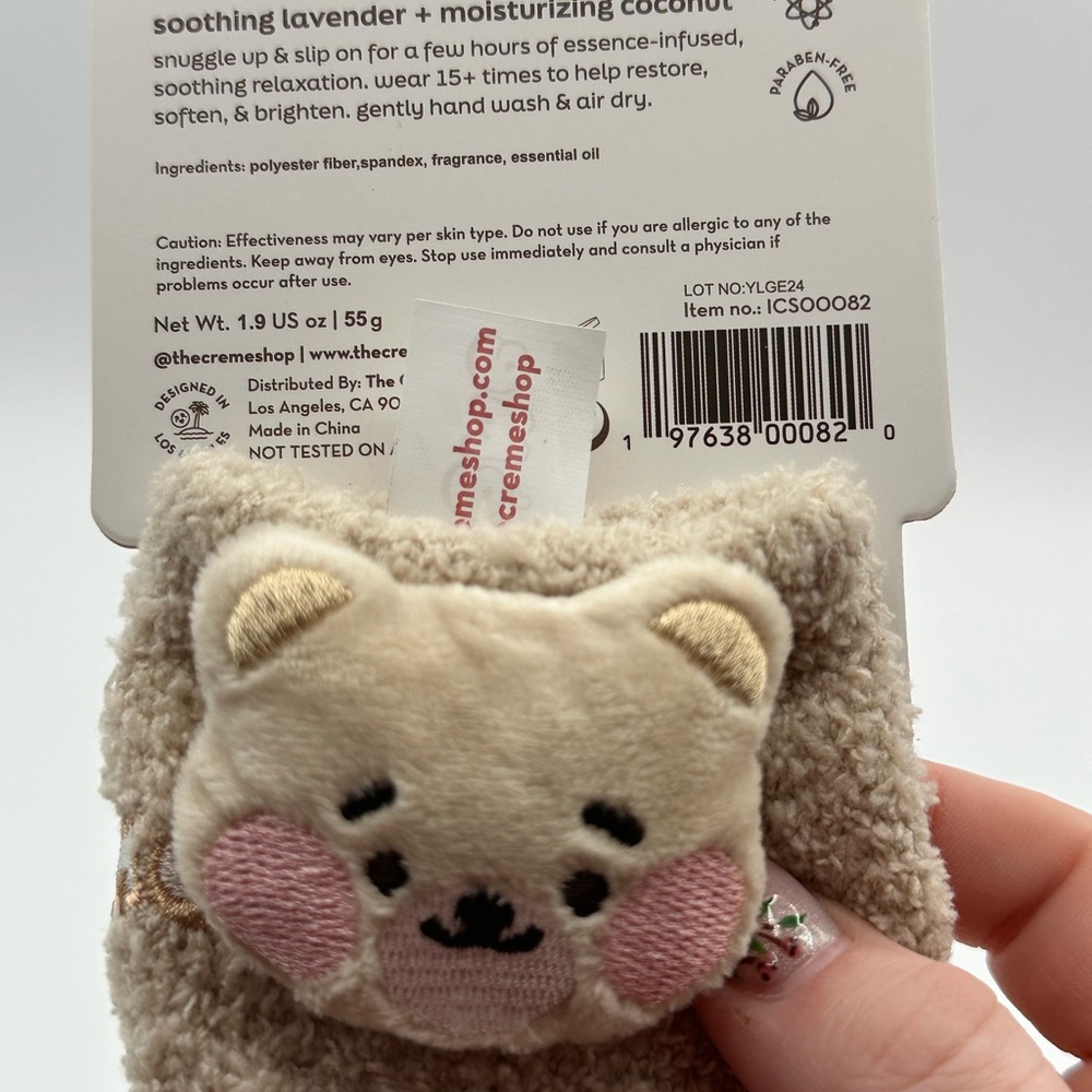Cute Bear Fuzzy Striped Socks - Picture 3 of 3
